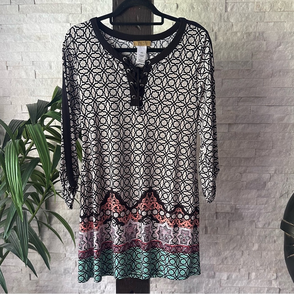 Valerie Steven’s Boho Multicolor Paisley Dress Size Small